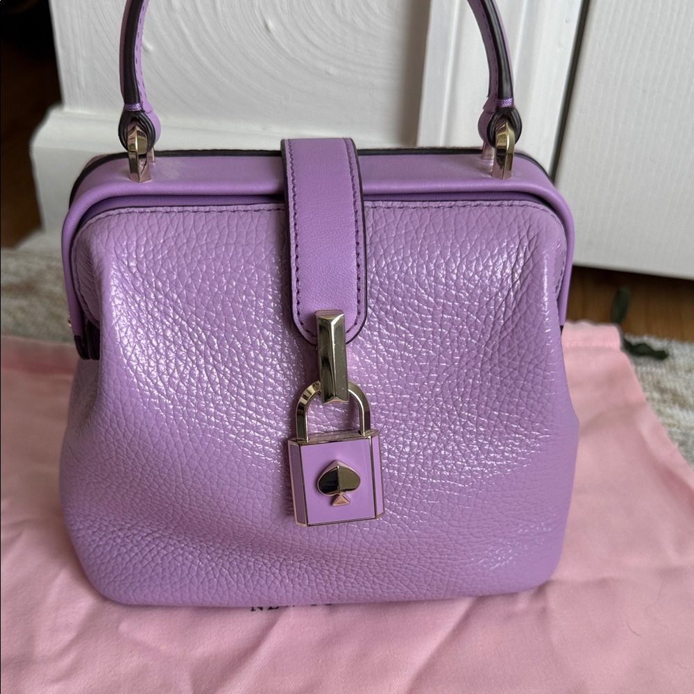 kate spade Lilac Pebbled Leather Top-Handle Satchel - Picture 2 of 8